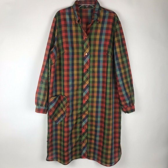 checked dress womens